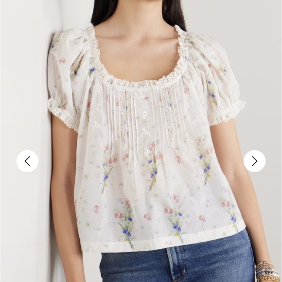 Doen Tops - Doen Frederica Blouse In Painted Bouquet